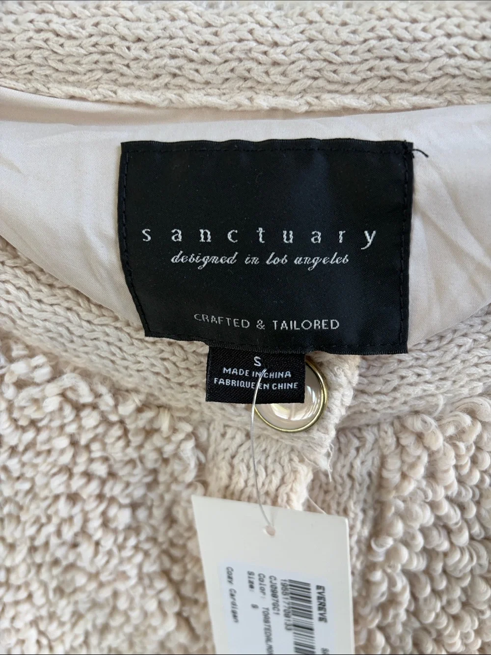 Evereve | Sanctuary Cozy Cardigan Boucle Jacket Size S NWT